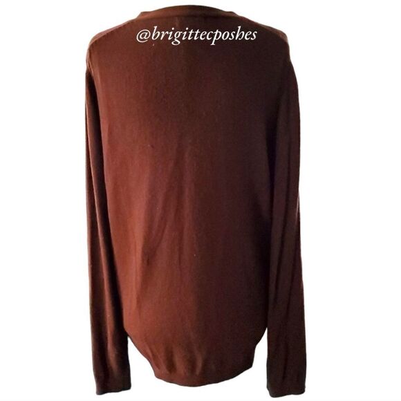 Made in Italy Benetton Brown Cardigan Size Large - Picture 3 of 7